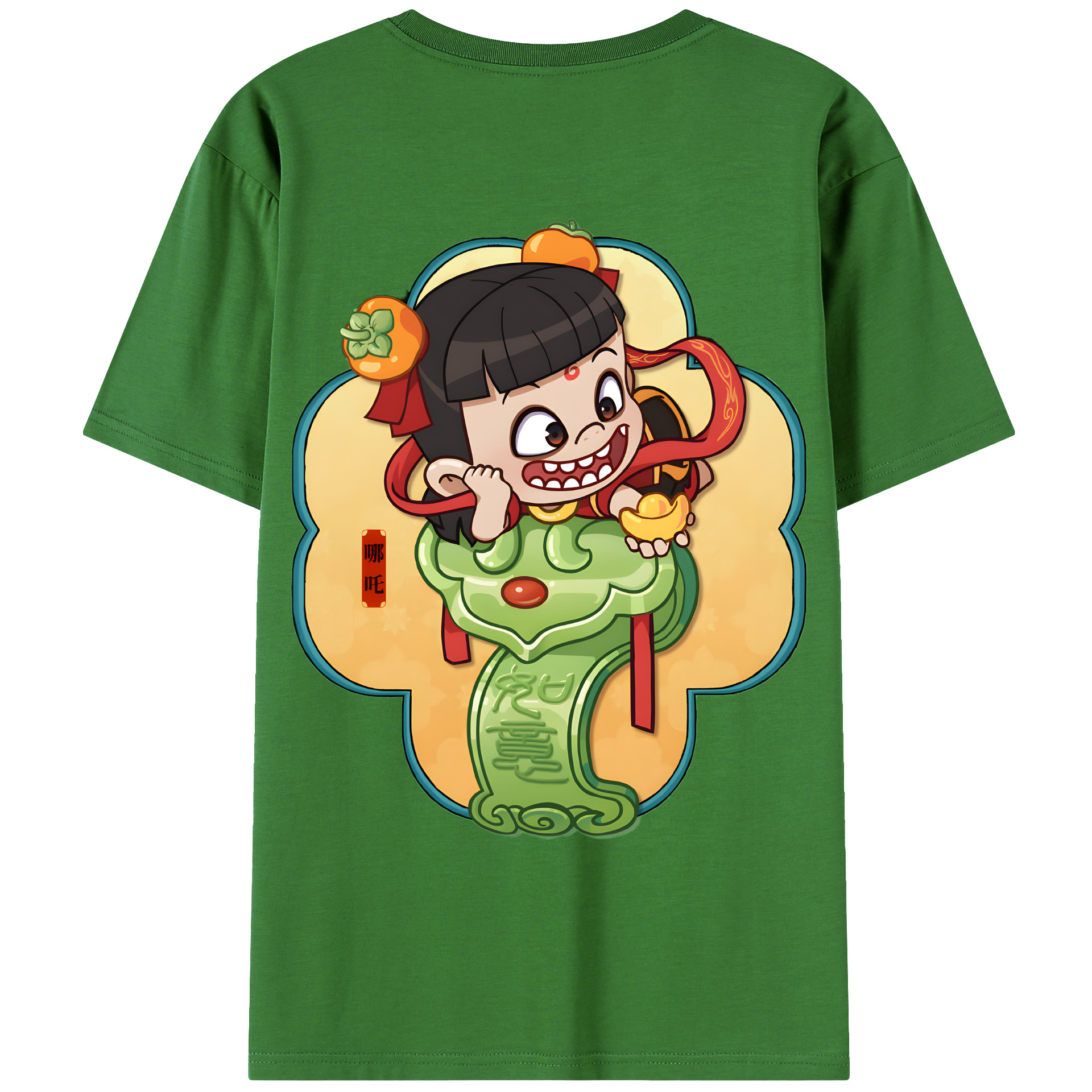 （画像用） Ne Zha 2 ナタ 魔童の大暴れ レディース半袖Tシャツ(バックプリント)